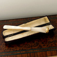 Load image into Gallery viewer, Antique French 18k Gold Mounted Mother of Pearl Cigarette or Cheroot Holder & Case, Etui