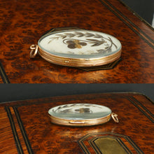 Load image into Gallery viewer, Antique French 18K Yellow Gold Photo Locket Pendant, Mourning Hair Art Memento
