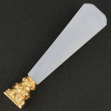 Load image into Gallery viewer, Antique French 18K Gold Wax Seal Agate Stone Handle