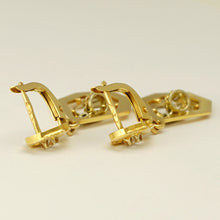 Load image into Gallery viewer, Art Deco French 18k Yellow Gold Lever Back Dangle Earrings