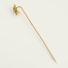 Load image into Gallery viewer, Antique Victorian French 18K Gold Diamond &amp; Ruby Figural Bee Stickpin Pin Brooch
