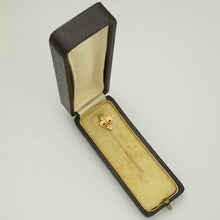 Load image into Gallery viewer, Antique French Victorian 18K Gold Diamond Fleur De Lis / Lys Stickpin Pin Brooch