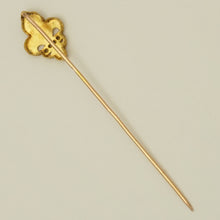 Load image into Gallery viewer, Antique French Victorian 18K Gold Diamond Fleur De Lis / Lys Stickpin Pin Brooch
