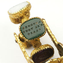 Load image into Gallery viewer, Antique Victorian Gilt Ormolu Wax Seal Rotating Wheel Letter Stamps