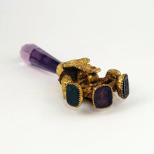 Load image into Gallery viewer, Antique Victorian Gilt Ormolu Wax Seal Rotating Wheel Letter Stamps