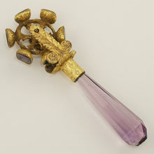 Load image into Gallery viewer, Antique Victorian Gilt Ormolu Wax Seal Rotating Wheel Letter Stamps
