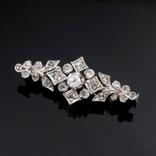 Load image into Gallery viewer, art deco palladium diamond brooch pin