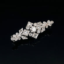 Load image into Gallery viewer, vintage 1930s art deco jewelry diamond brooch