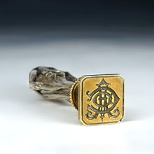 Load image into Gallery viewer, Antique French Silvered Bronze Wax Seal Desk Stamp Classical Lady