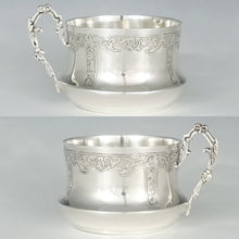 Load image into Gallery viewer, Antique French Sterling Silver Cup & Saucer Set