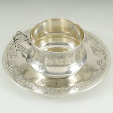 Load image into Gallery viewer, Antique French Sterling Silver Cup & Saucer Set
