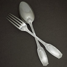 Load image into Gallery viewer, Antique French Sterling Silver Flatware Set 24pcs Forks & Spoons Art Nouveau
