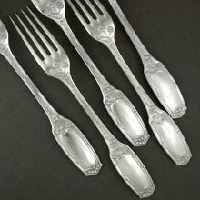 Load image into Gallery viewer, Antique French Sterling Silver Flatware Set 24pcs Forks & Spoons Art Nouveau