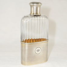Load image into Gallery viewer, Antique French Sterling Silver Liquor Whiskey Hip Flask by Gustave Keller