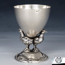 Load image into Gallery viewer, Antique French .800 Silver Egg Cup, Figural Hen Chickens