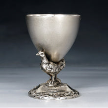 Load image into Gallery viewer, Antique French .800 Silver Egg Cup, Figural Hen Chickens