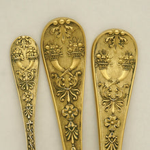 Load image into Gallery viewer, Henin & Cie, French sterling silver gold vermeil Odiot cornucopia flatware