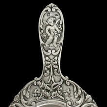 Load image into Gallery viewer, Ornate French Sterling Silver Over the Cup Tea Strainer, Rococo Cherub Figures