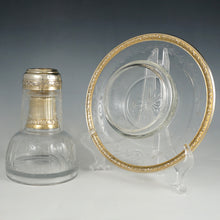 Load image into Gallery viewer, Antique French Sterling Silver Gold Vermeil Cut Crystal Tumble Up Set
