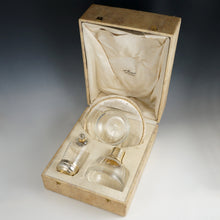 Load image into Gallery viewer, Antique French Sterling Silver Gold Vermeil Cut Crystal Tumble Up Set