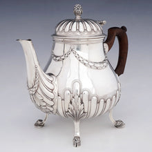 Load image into Gallery viewer, Antique French Sterling Silver Teapot or Coffee Pot | Hoof Feet, Empire Style Acanthus & Gadroon Pattern