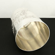 Load image into Gallery viewer, Antique French Sterling Silver Tumbler Cup, Thistle Pattern