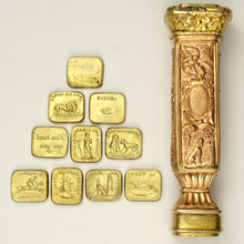 Load image into Gallery viewer, Antique French Bronze Multiple Wax Seal Set, Various Stamps