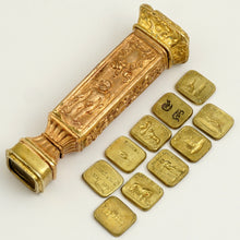 Load image into Gallery viewer, Antique French Bronze Multiple Wax Seal Set, Various Stamps