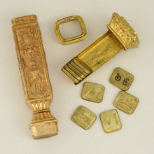 Load image into Gallery viewer, Antique French Bronze Multiple Wax Seal Set, Various Stamps
