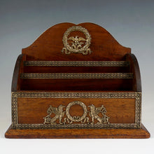 Load image into Gallery viewer, antique french wood empire letter stationary rack
