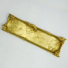 Load image into Gallery viewer, Antique French Art Nouveau Bronze Figural Pen Tray, Desk Trinket Dish, Vide Poche, Signed A. Marionnet