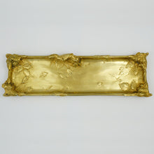 Load image into Gallery viewer, Antique French Art Nouveau Bronze Figural Pen Tray, Desk Trinket Dish, Vide Poche, Signed A. Marionnet