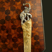 Load image into Gallery viewer, Antique French Bronze Letter Opener Figural Elephant Signed Albert Marionnet