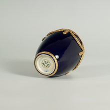 Load image into Gallery viewer, Antique French Paul Milet Sevres Ceramic Cobalt Vase Empire Bronze Mounts