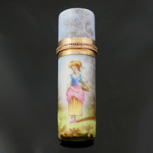 Load image into Gallery viewer, Antique Hand Painted Porcelain Scent Perfume Bottle