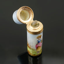Load image into Gallery viewer, Antique Hand Painted Porcelain Scent Perfume Bottle
