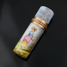 Load image into Gallery viewer, Antique Hand Painted Porcelain Scent Perfume Bottle