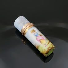 Load image into Gallery viewer, Antique Hand Painted Porcelain Scent Perfume Bottle