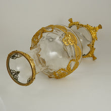 Load image into Gallery viewer, Large Antique French Gilt Bronze Ormolu Glass Empire Style Baluster Vase