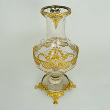 Load image into Gallery viewer, Large Antique French Gilt Bronze Ormolu Glass Empire Style Baluster Vase
