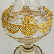 Load image into Gallery viewer, Large Antique French Gilt Bronze Ormolu Glass Empire Style Baluster Vase