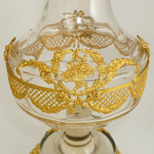 Load image into Gallery viewer, Large Antique French Gilt Bronze Ormolu Glass Empire Style Baluster Vase