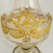 Load image into Gallery viewer, Large Antique French Gilt Bronze Ormolu Glass Empire Style Baluster Vase