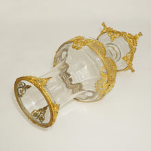 Load image into Gallery viewer, Antique French Gilt Bronze Ormolu Empire Style Glass Vase