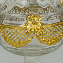Load image into Gallery viewer, Antique French Gilt Bronze Ormolu Empire Style Glass Vase