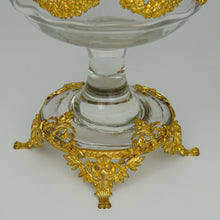 Load image into Gallery viewer, Antique French Gilt Bronze Ormolu Empire Style Glass Vase