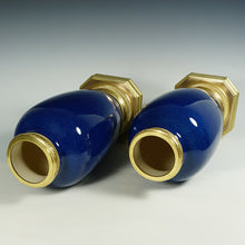 Load image into Gallery viewer, Pair Large Antique French Sevres Paul Milet Ceramic Vases Gilt Bronze Ormolu