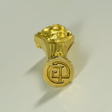 Load image into Gallery viewer, Antique French Signed Gilt Bronze Figural Wax Seal, Desk Stamp