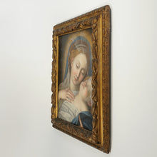 Load image into Gallery viewer, Antique Portrait Mother & Baby Oil Painting Religious Scene Madonna & Child