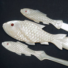 Load image into Gallery viewer, Antique French Silver & Carved Mother of Pearl Writing / Desk Set: Dip Pen, Letter Opener & Bookmark, c.1880's